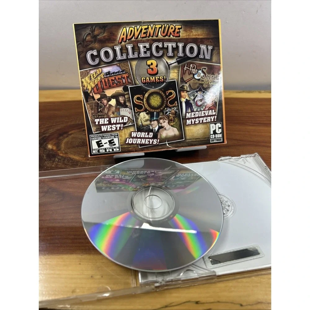Adventure Collection 3 GAMES PC CD-ROM Software Wild West, World‎ Journeys, Etc.